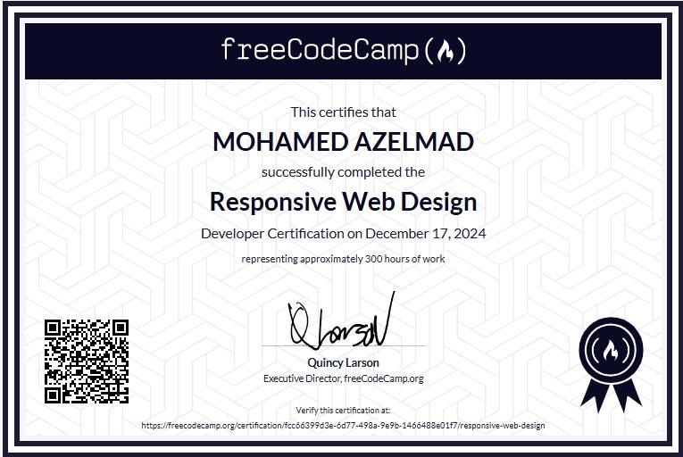 That's Certificat give me the priicipes on html & css & bootstrap to build the websites like that